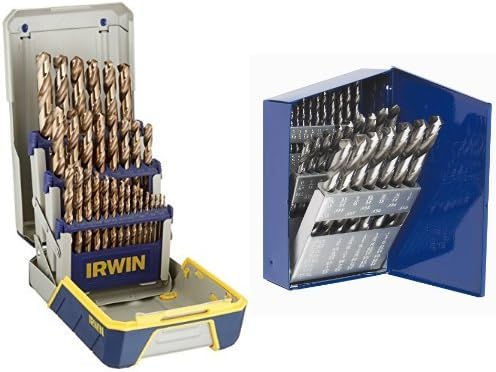 Left Hand Cobalt Drill Bit Set, 5/64-Inch to 19/64-Inch, 5-Piece, Pack of 2 F661