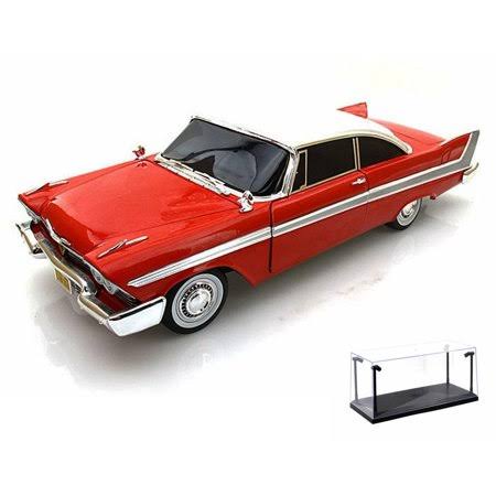 1958 Plymouth Fury Red Diecast Car with LED Display Case G6744