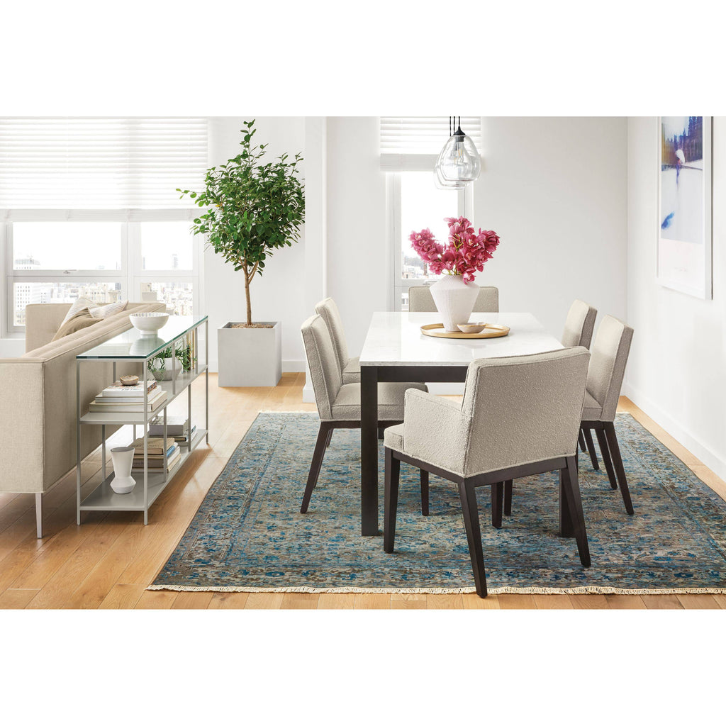 Modern Bowen Console Table with Clear Tempered Glass Top F1012