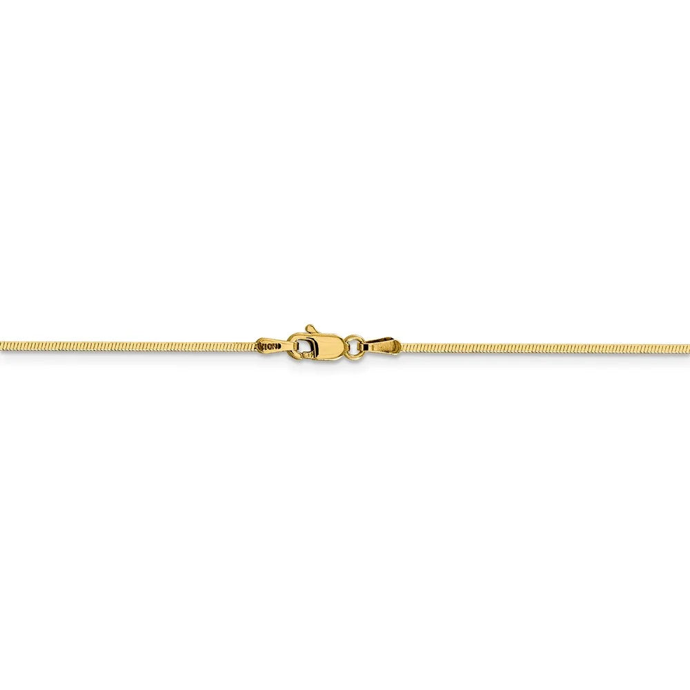 14kt Yellow Gold Octagonal Snake Chain 20 inch Lobster Clasp C6411