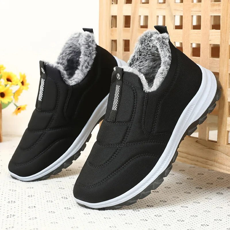 Purple Cotton Waterproof Anti Slip Snow Boots B30708