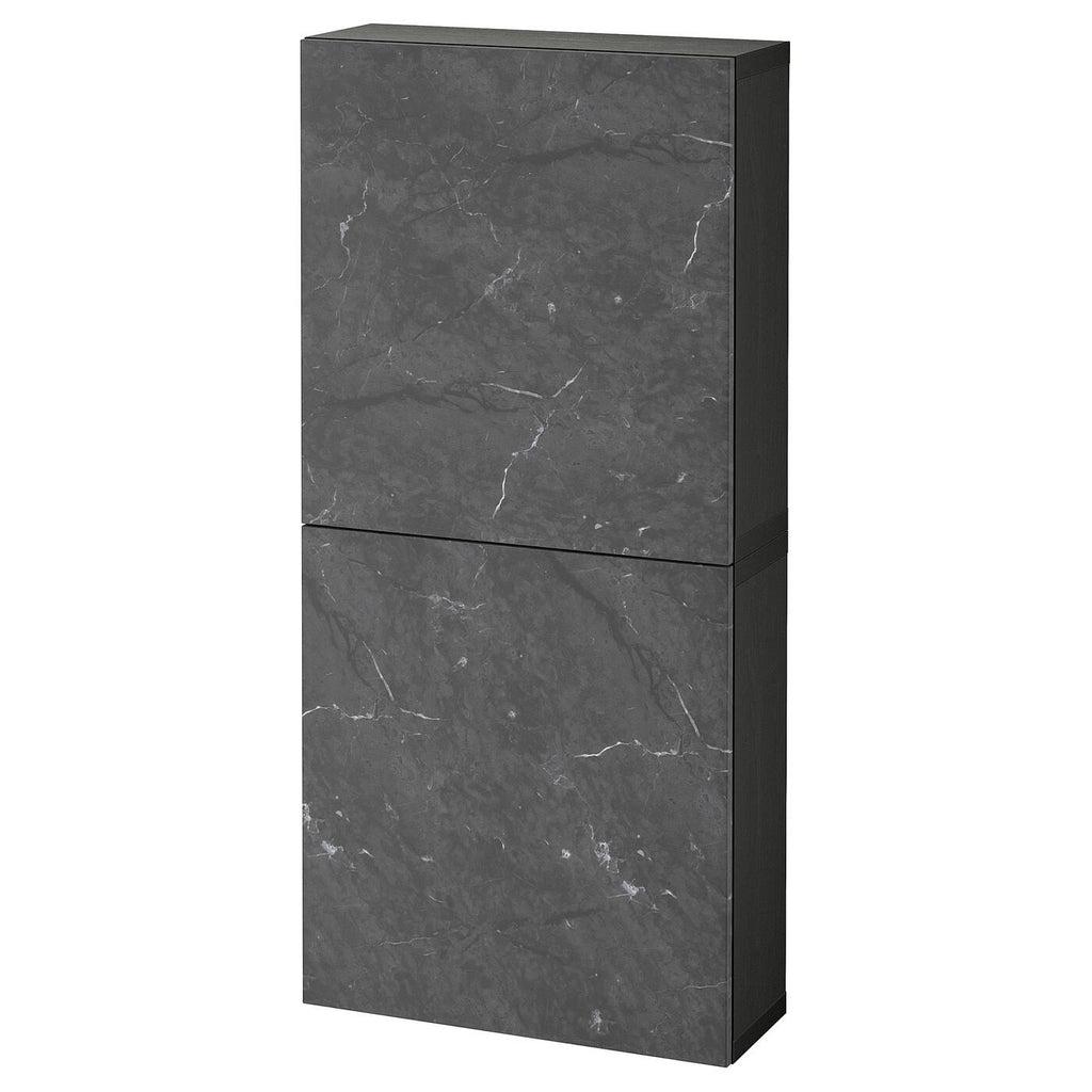 Black-Brown Wall Cabinet with 2 Doors T18636