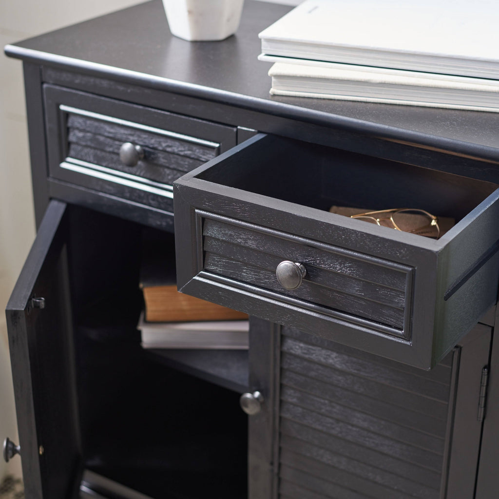 2 Drawer 2 Door Black Sideboard W575405