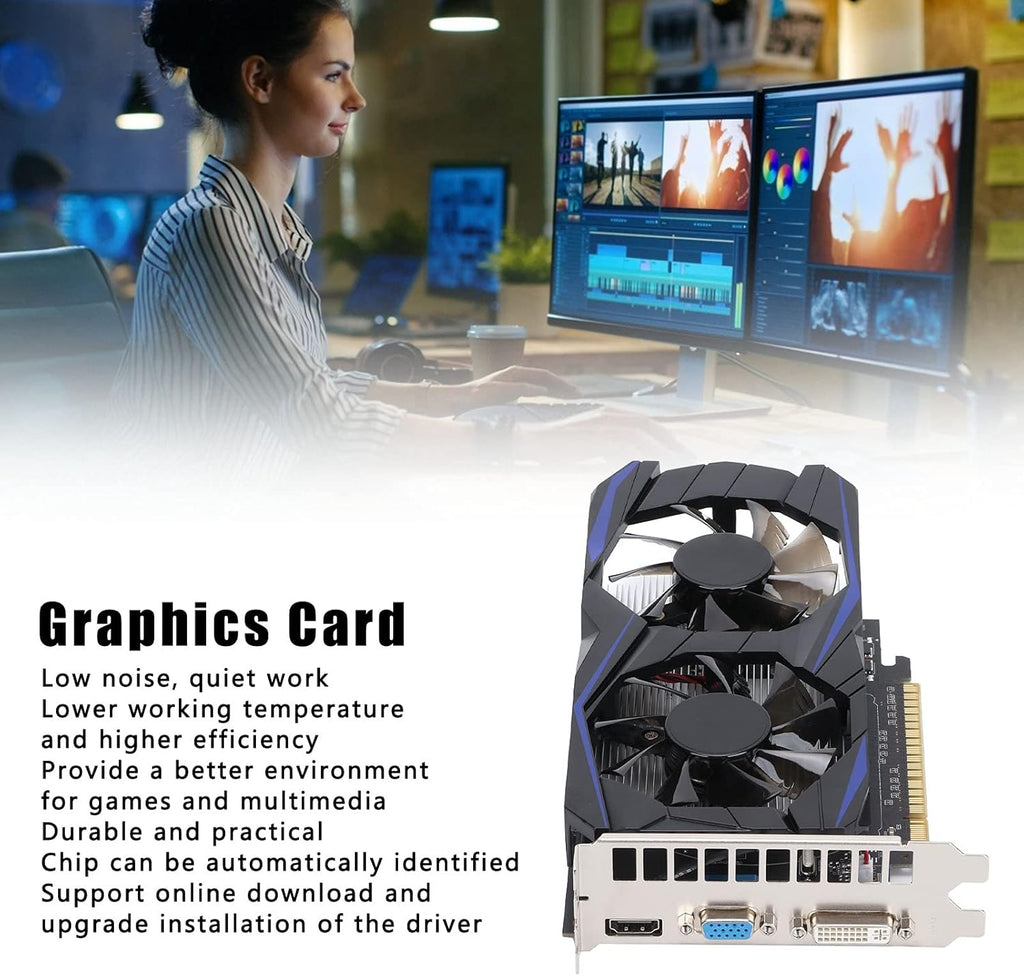 4G DDR5 128bit 640 Units 700MHz Dual Fan Desktop Computer Graphics Card with PCI Express 2.0 A49463