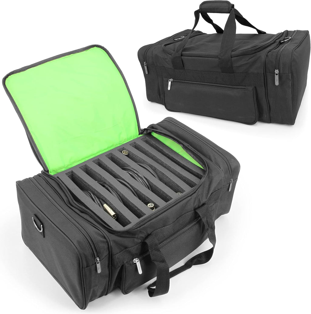 DJ Case Cable File Bag with Padded Walls and Cable Storage Dividers M2598