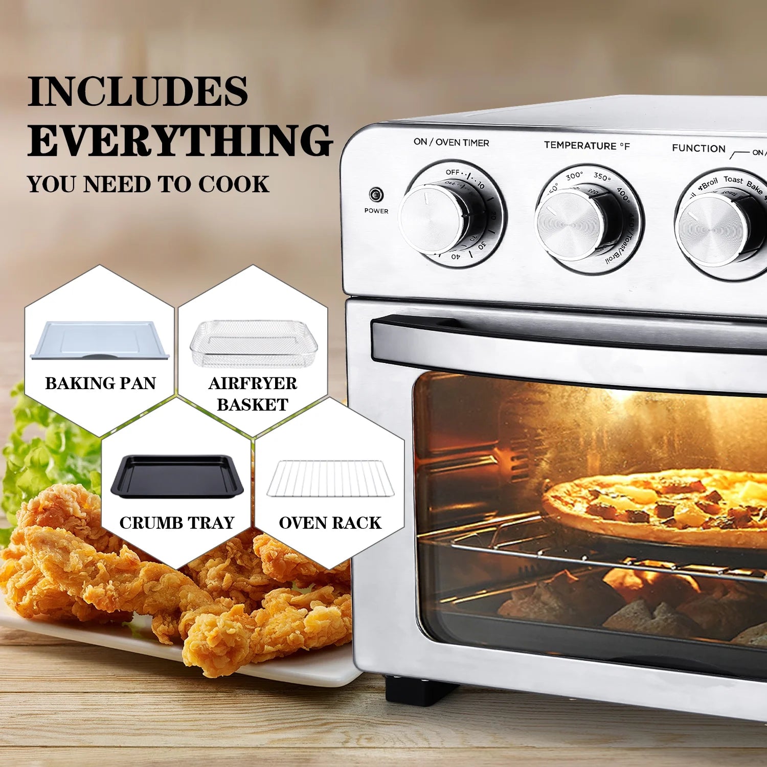 16QT Convection Air Fryer Oven Toaster I592