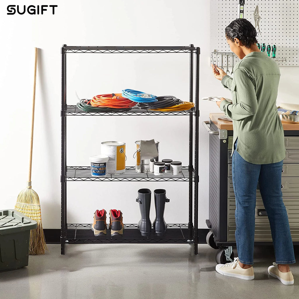 4 Shelf Wire Shelving Unit, 36" L x 14" W x 54" H C71239