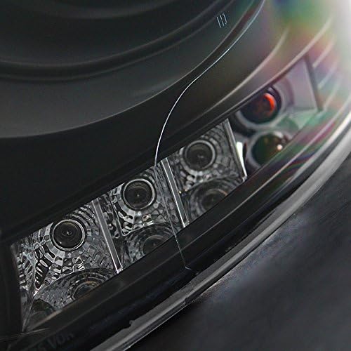Black Dual Halo Projector LED Headlights and Dark Red Tail Lights X794
