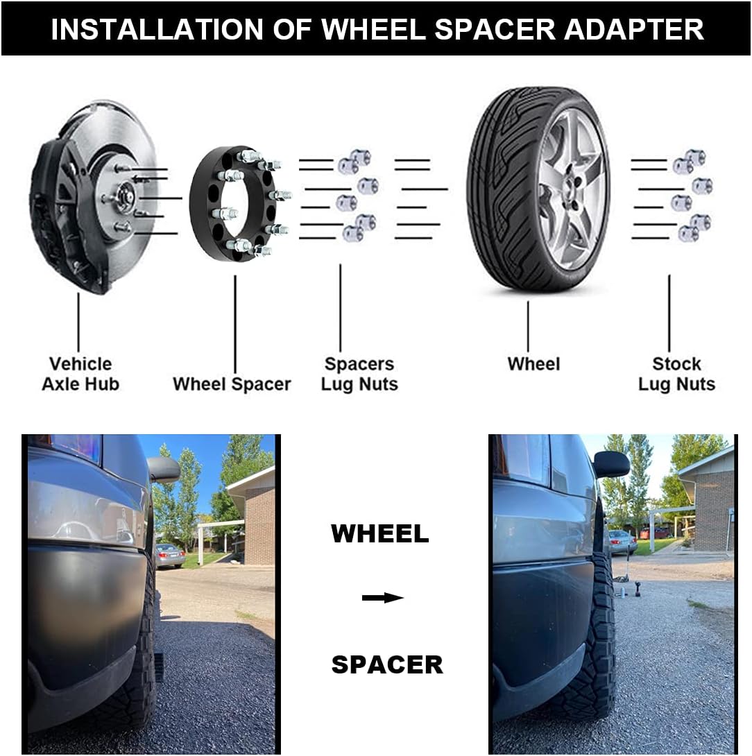 Black Forged 2 Inch Wheel Adapters Pack of 4 K925