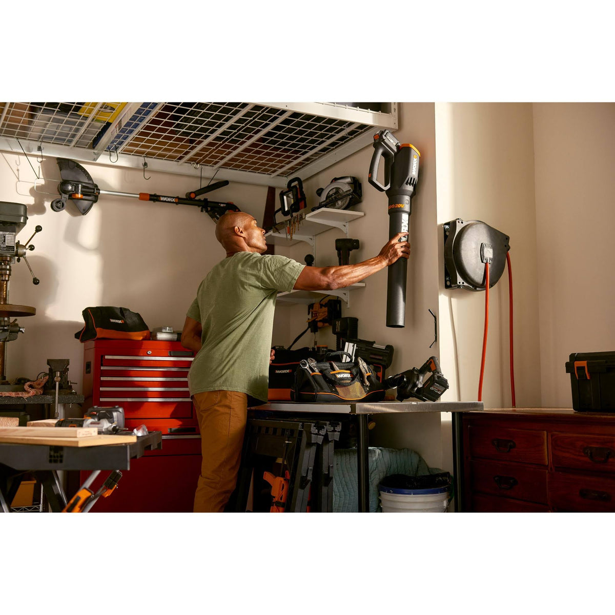 20 Volt Cordless 2 Speed Leaf Blower with 2 Batteries D494