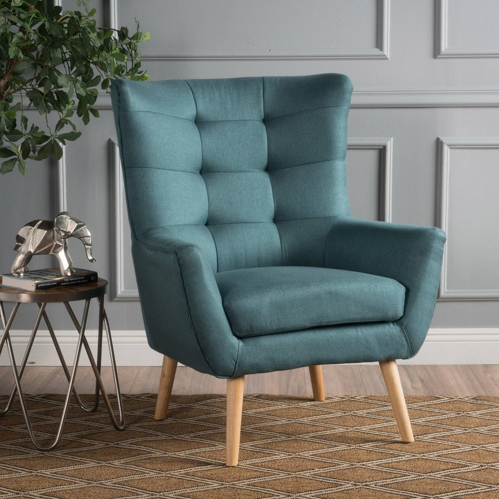 Dark Teal Fabric Club Chair X19867