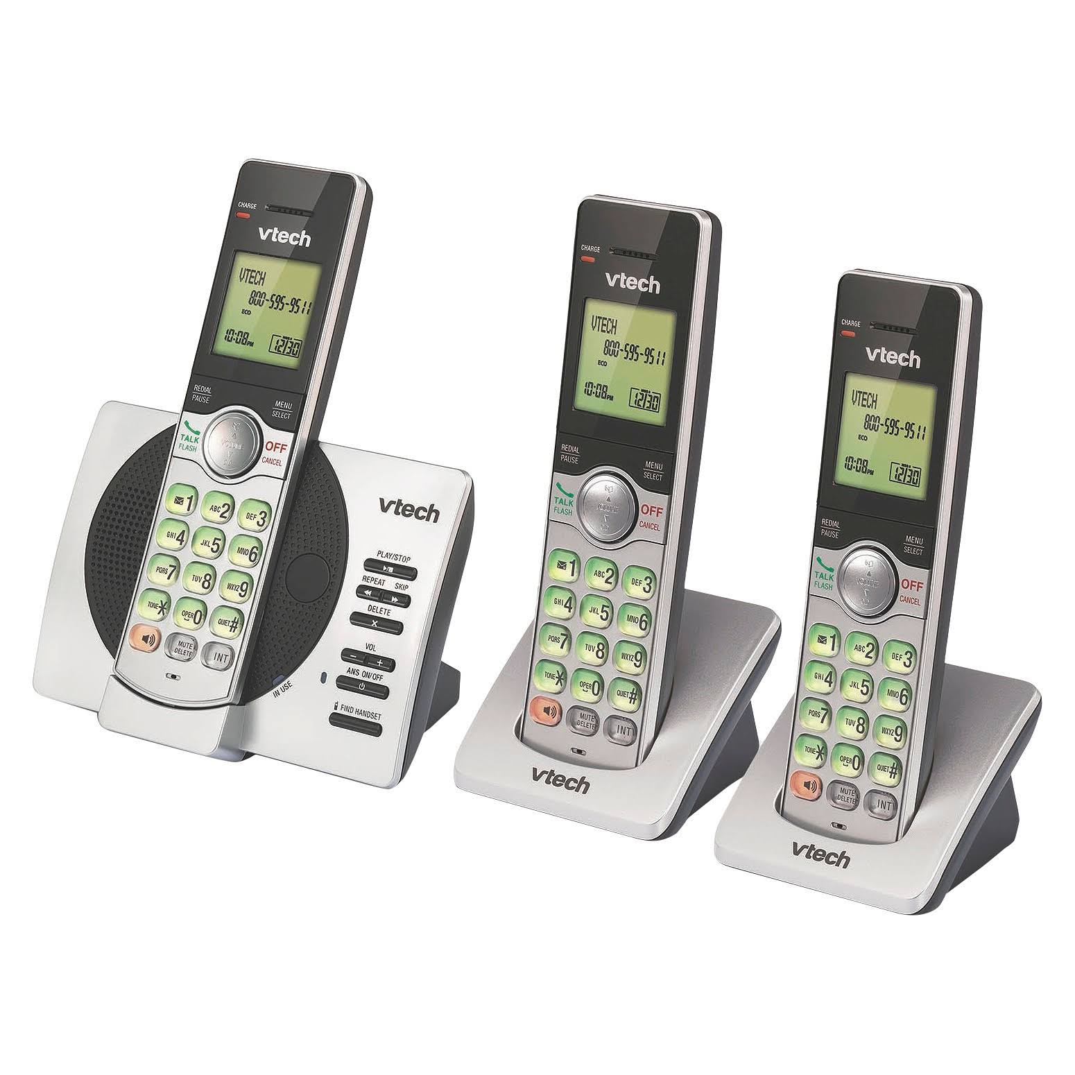3-Handset Expandable Cordless Phone with Answering System C712