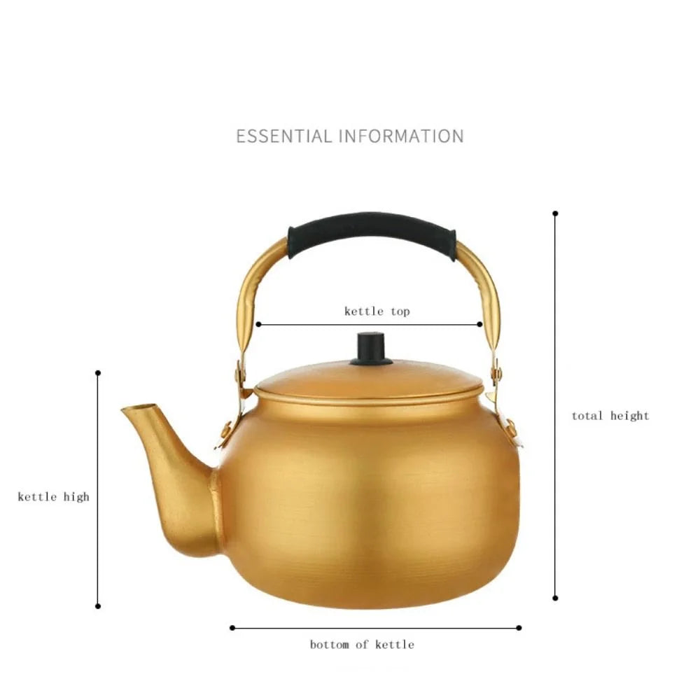 Gold Aluminum Portable Coffee Pot Teapot H628