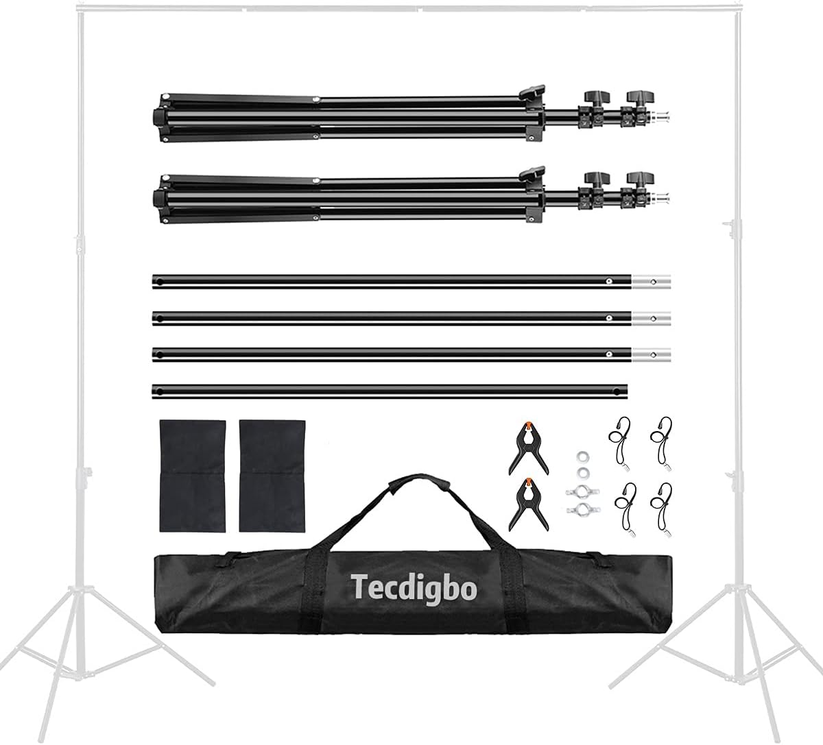 Backdrop Stand 6.5x10ft/2x3m Heavy Duty Background Stand Support System with Carrying Bag B585