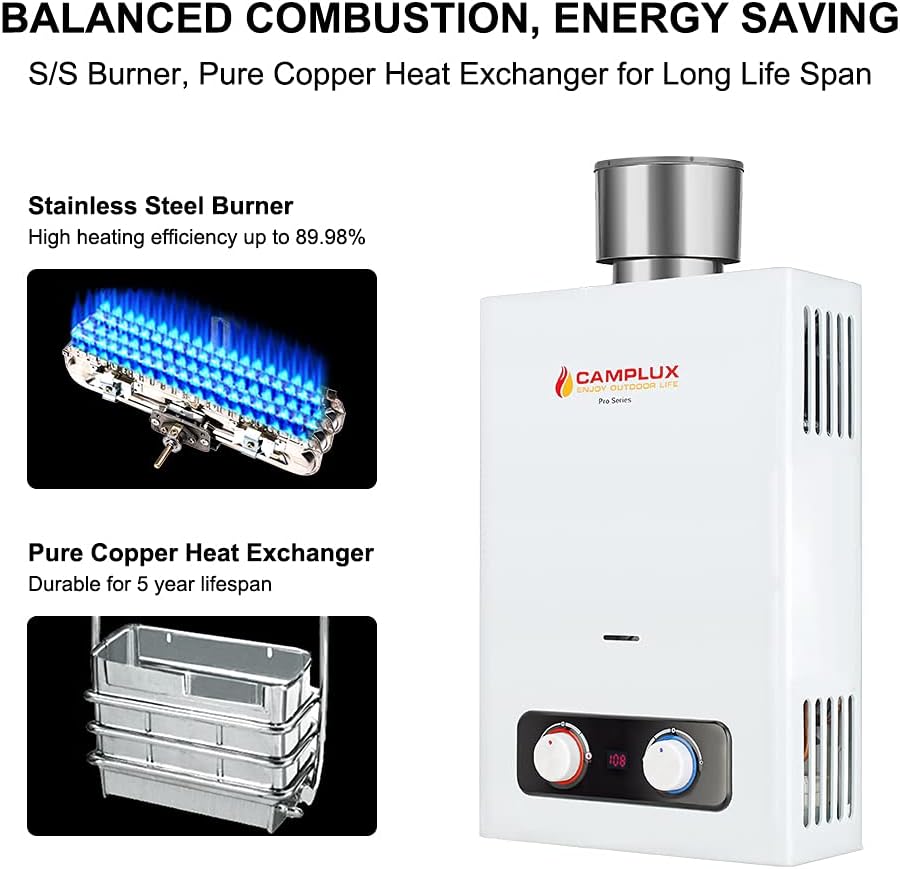 1.58 GPM Outdoor Propane Water Heater with S/S Rain Cap Z243