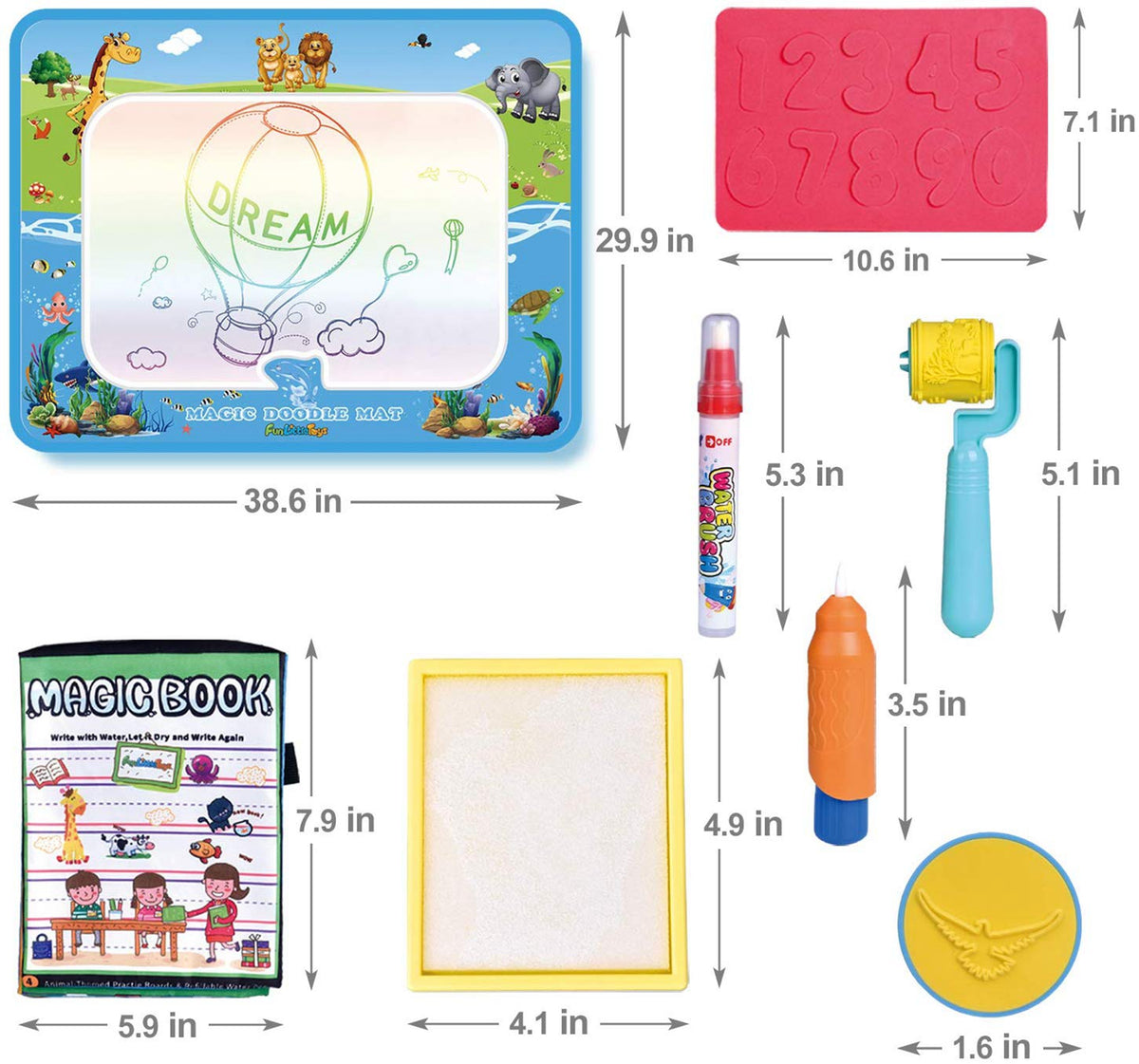 Magic Mat 39 X 30 Inches Writing Doodle Board L2030