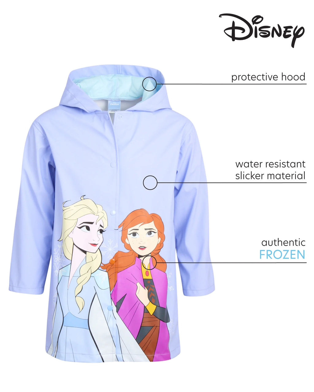 Girls' Rain Jacket Slicker Shell Raincoat X1607