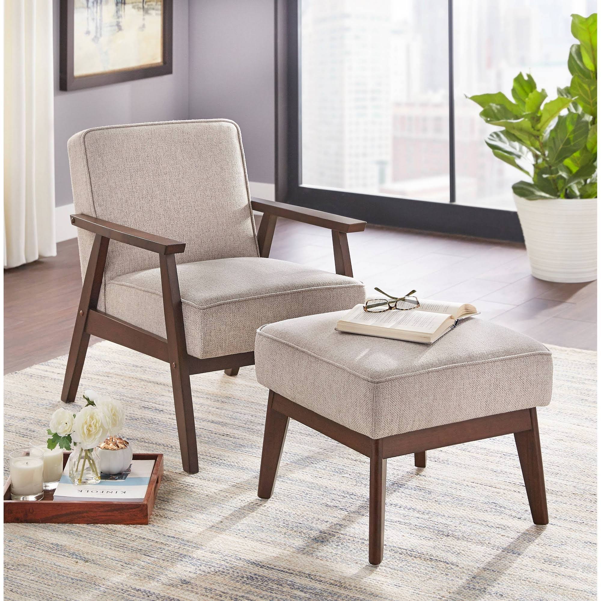 Sonia Chair & Ottoman Gray T220178
