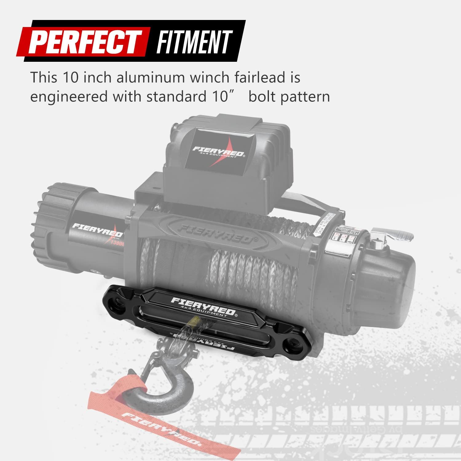 Black Aluminum Winch Hawse Fairlead with UV-Resistant Coating, Pack of 2 I864