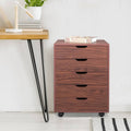 Dark Walnut MDF PVC Wooden File Cabinet D947