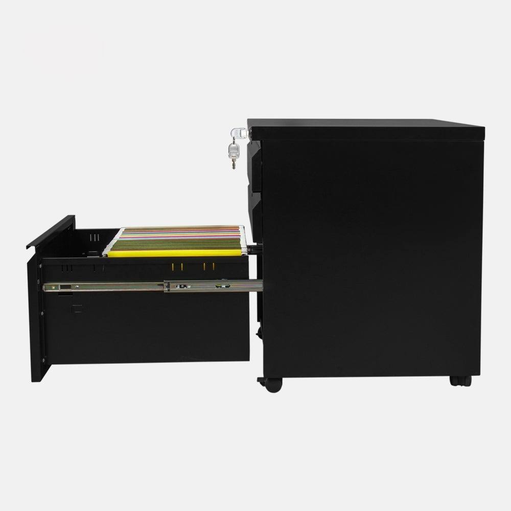 Black Gooseneck Office File Cabinet C20483