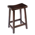 Onyx Counter Height Armless Saddle Seat Bar Stool W542030