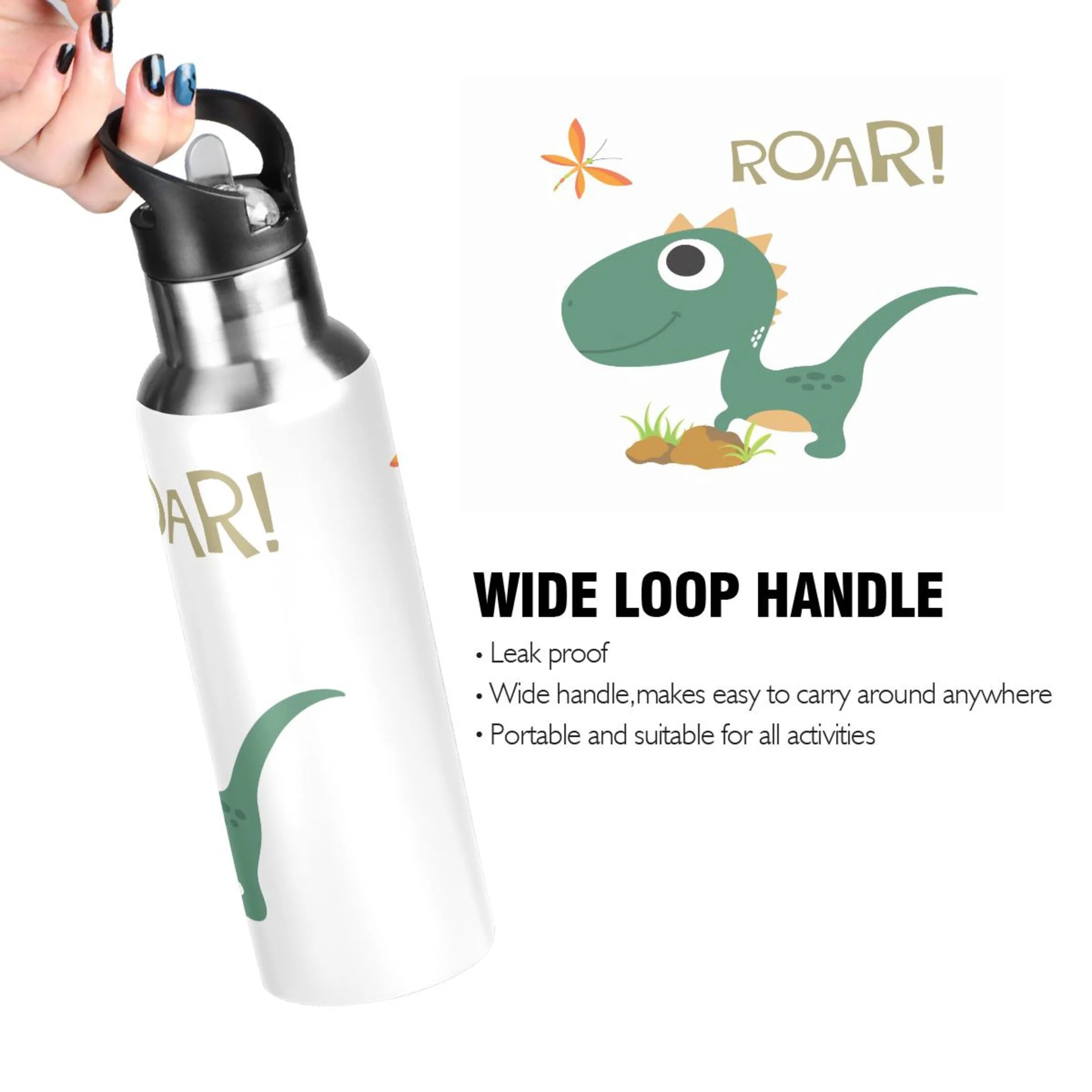 Stainless Steel Insulated Water Bottle with Straw Lid R431901