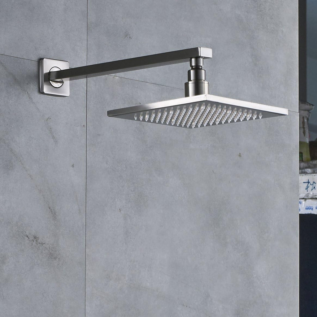 Brushed Nickel 8-inch Rainfall Shower Set with Tub Spout Tap T703