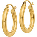 10 Karat Yellow Gold Tube Hoop Earrings C5425