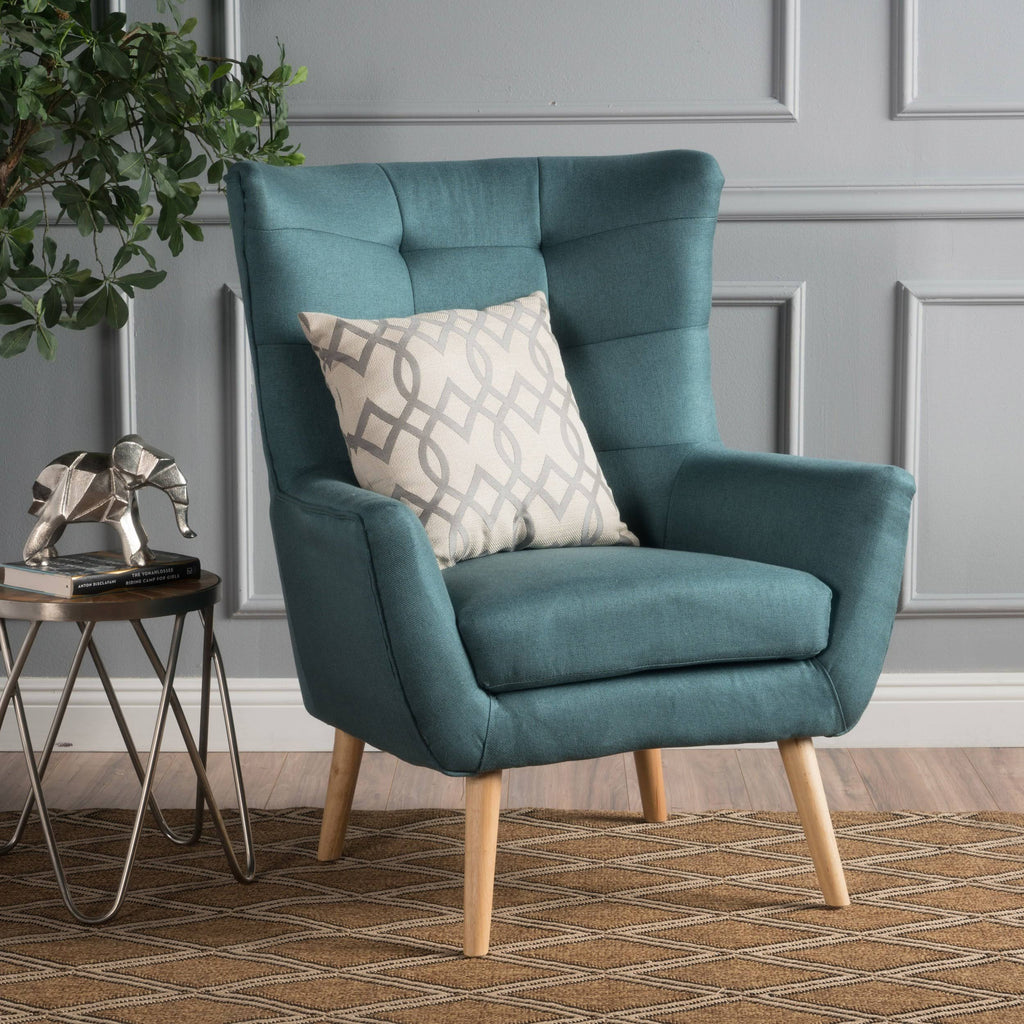 Dark Teal Fabric Club Chair X19867