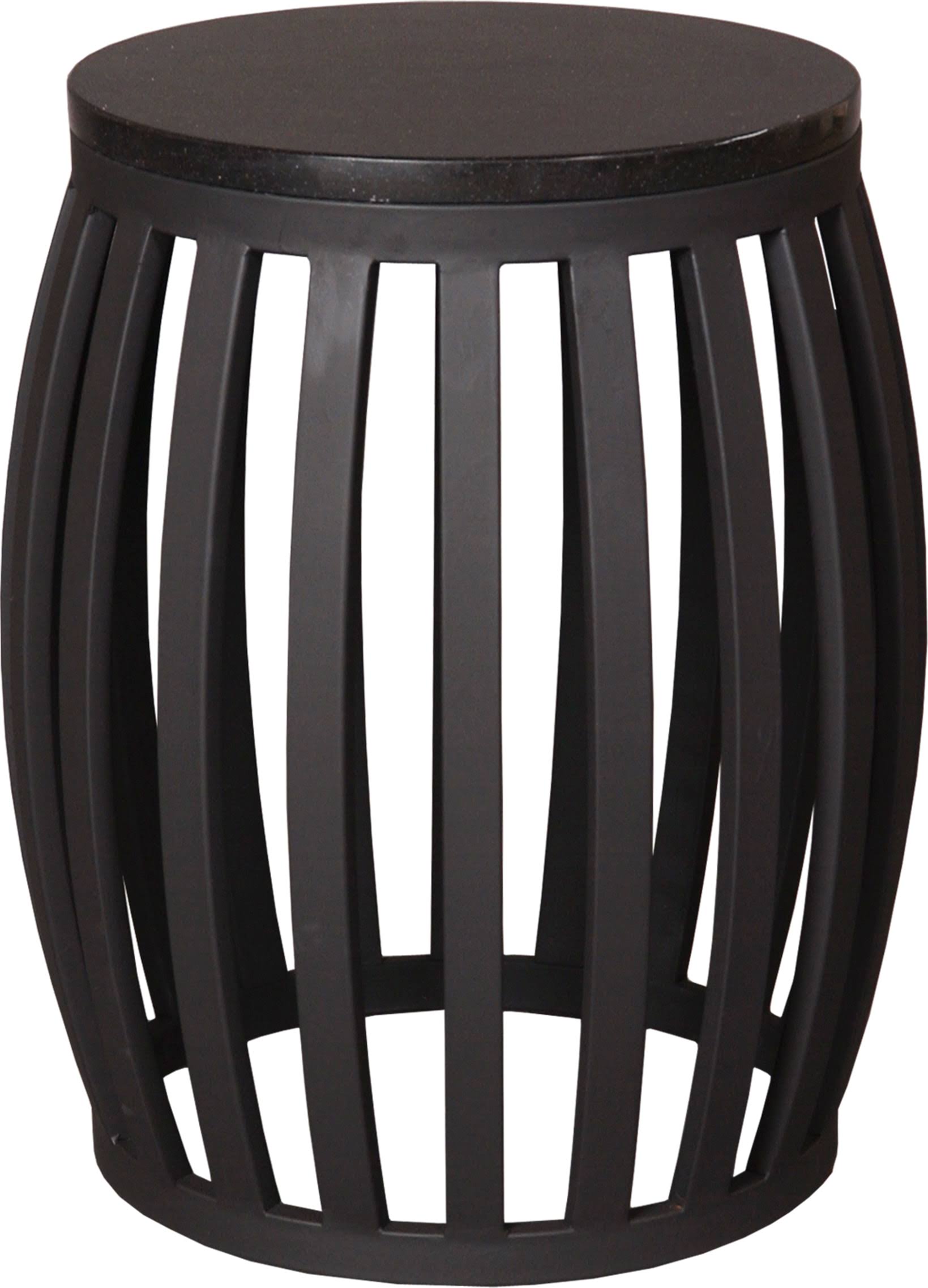 Black Metal Granite Stool A6035