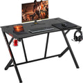 Gaming Desk 45 W x 29 D Computer Desk with Cup Holder Headphone Hook B9903