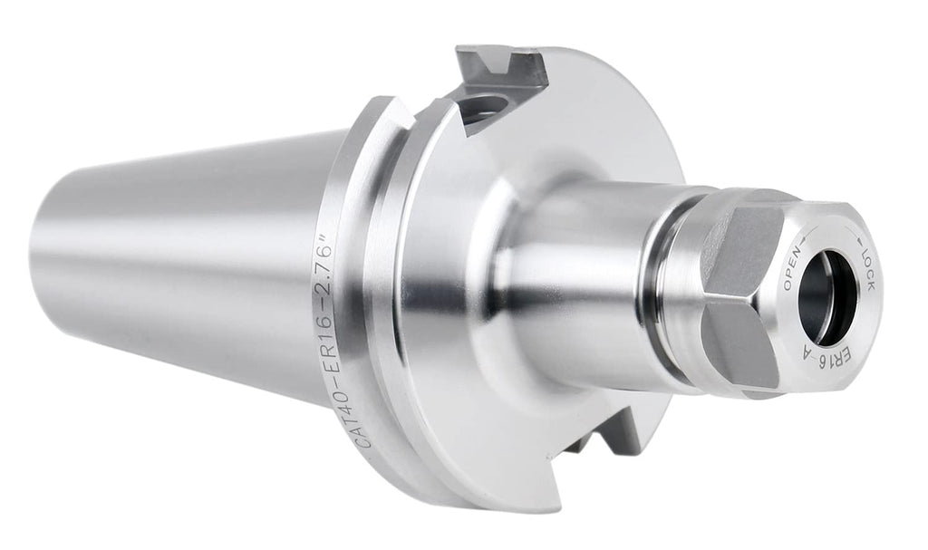Cat40 V-Flange Collet Chuck for Er16 Collets, Draw Bar Thread 5/8-11'', 2.76'' Projection Length S990
