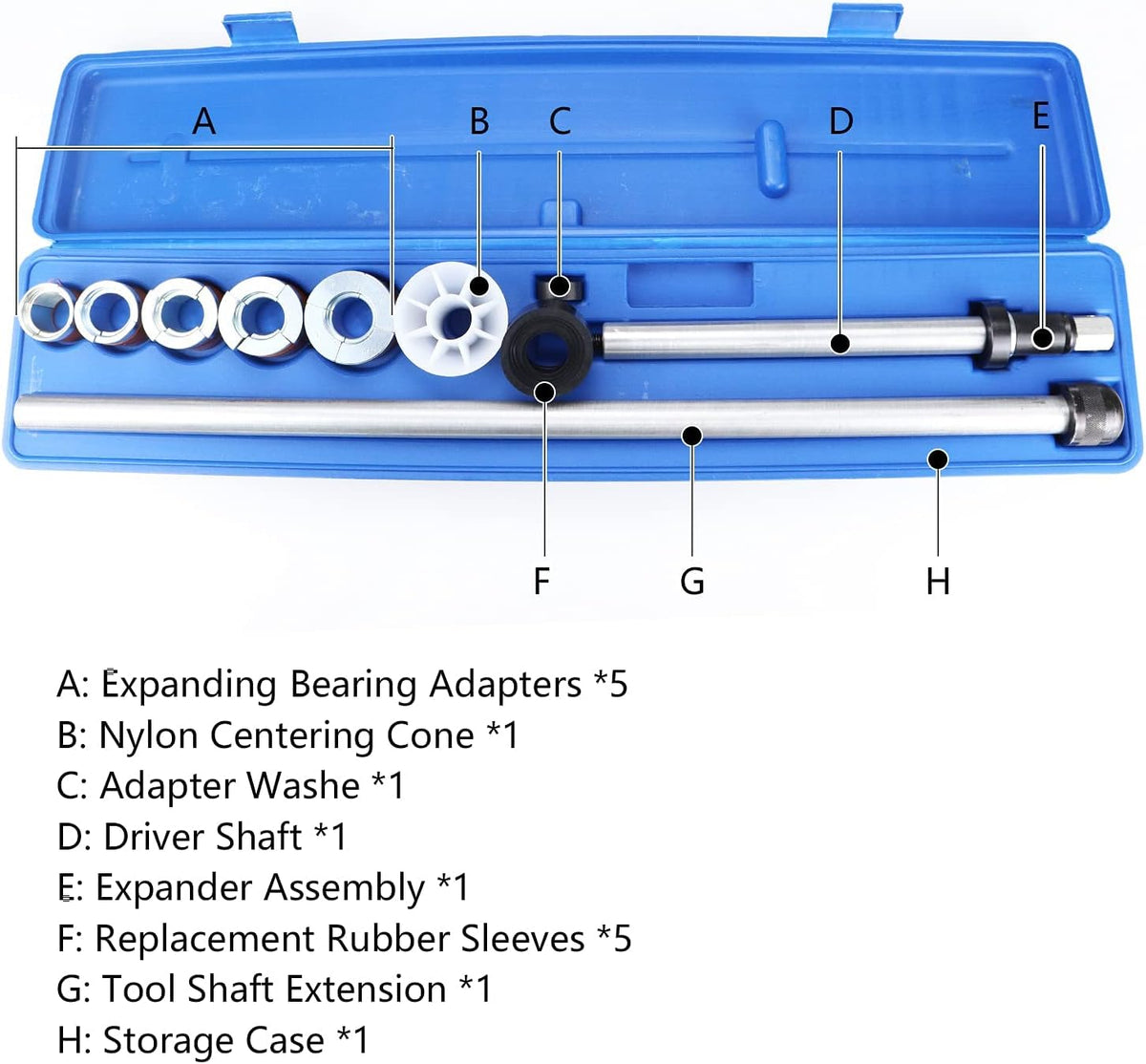 Universal Camshaft Cam Bearing Tool Kit Q3562