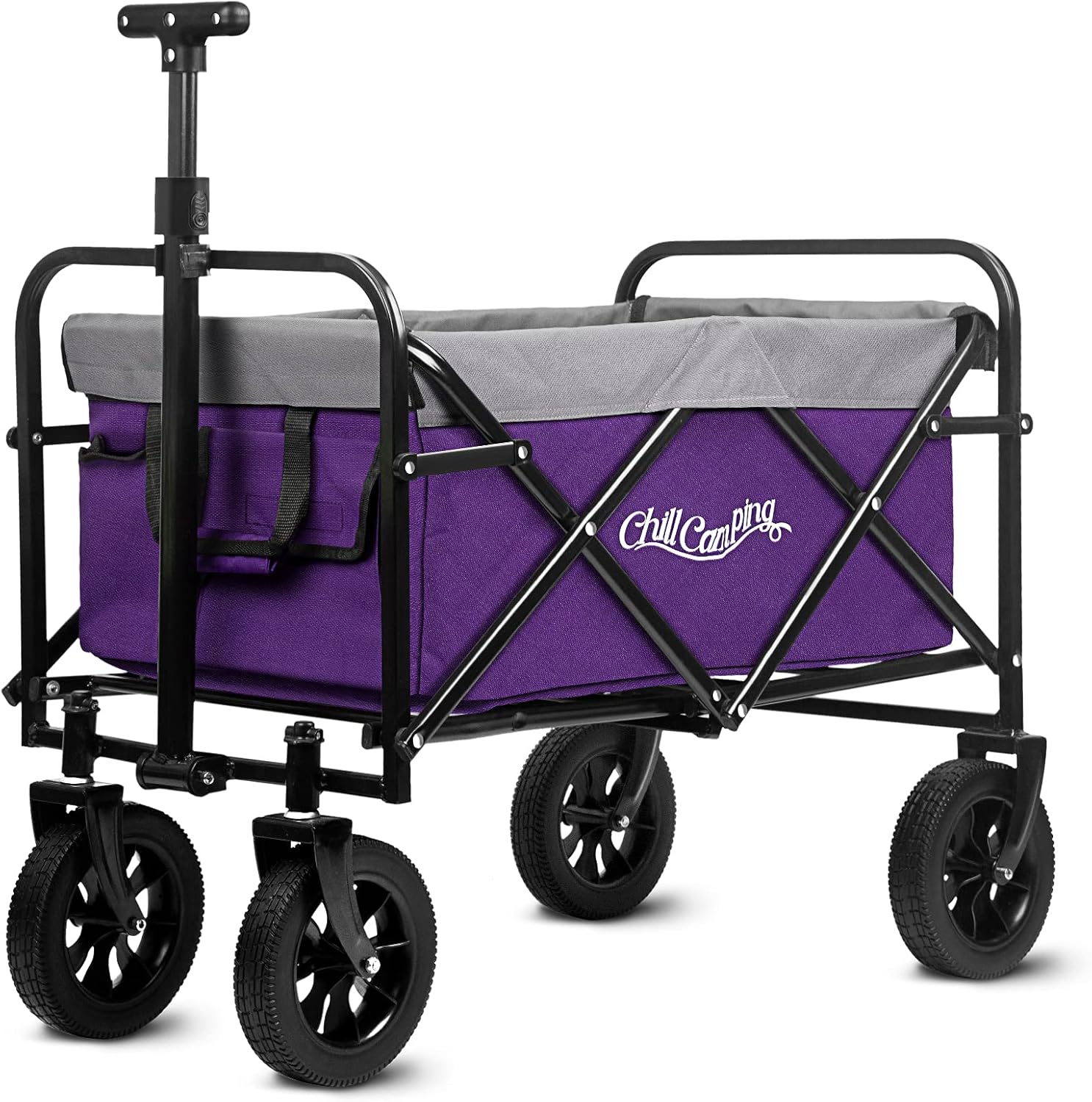 Blue Collapsible Utility Wagon with All Terrain Big Wheels M9849