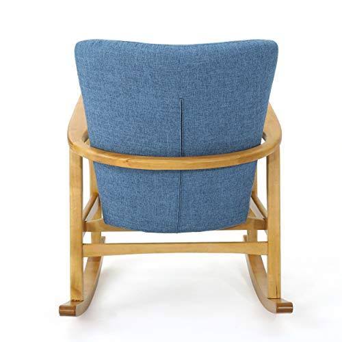 Muted Blue Fabric Rocking Chair D8161