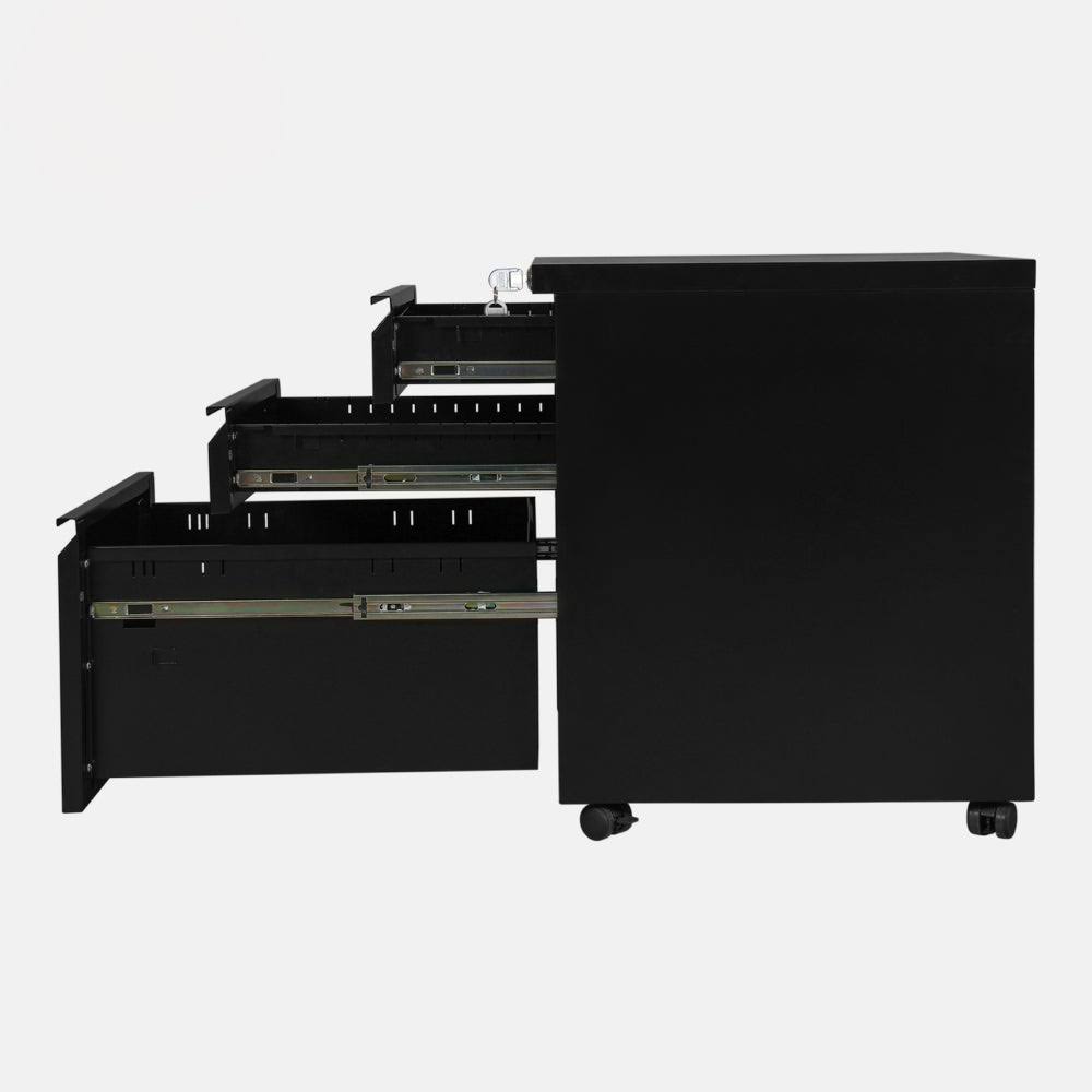Black Gooseneck Office File Cabinet C20483
