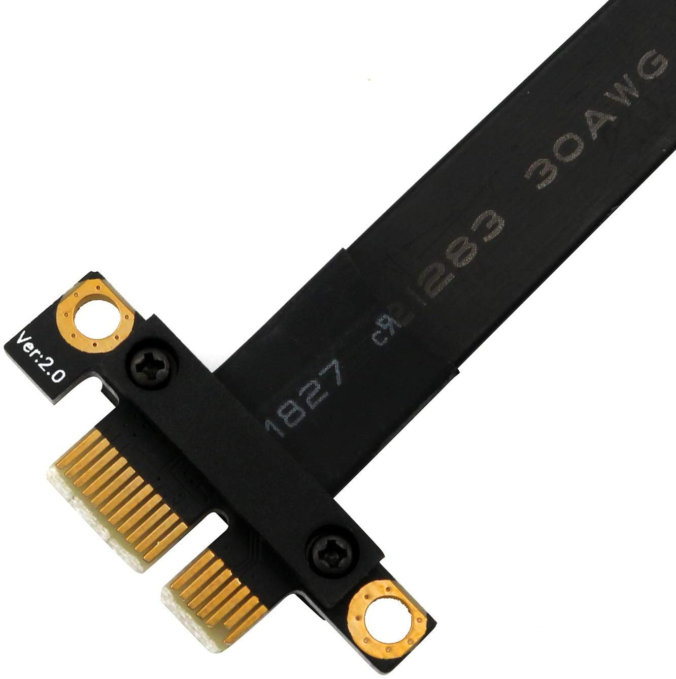 PCI Express 36PIN 1X Extender Extension Cable (90 Degree 20cm) Pack of 2 J7521
