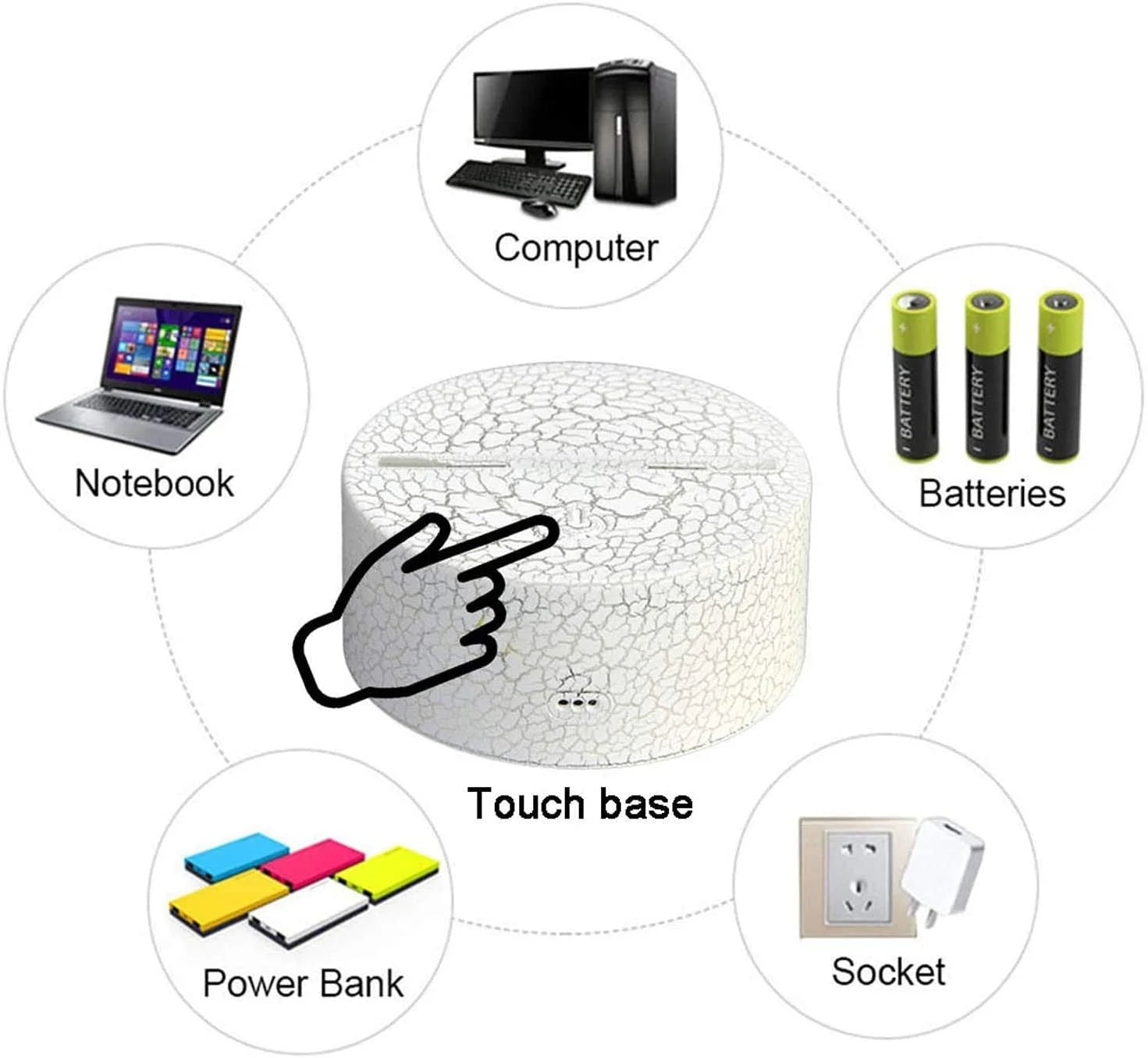 3D Illusion Night Light with Remote Control R854947