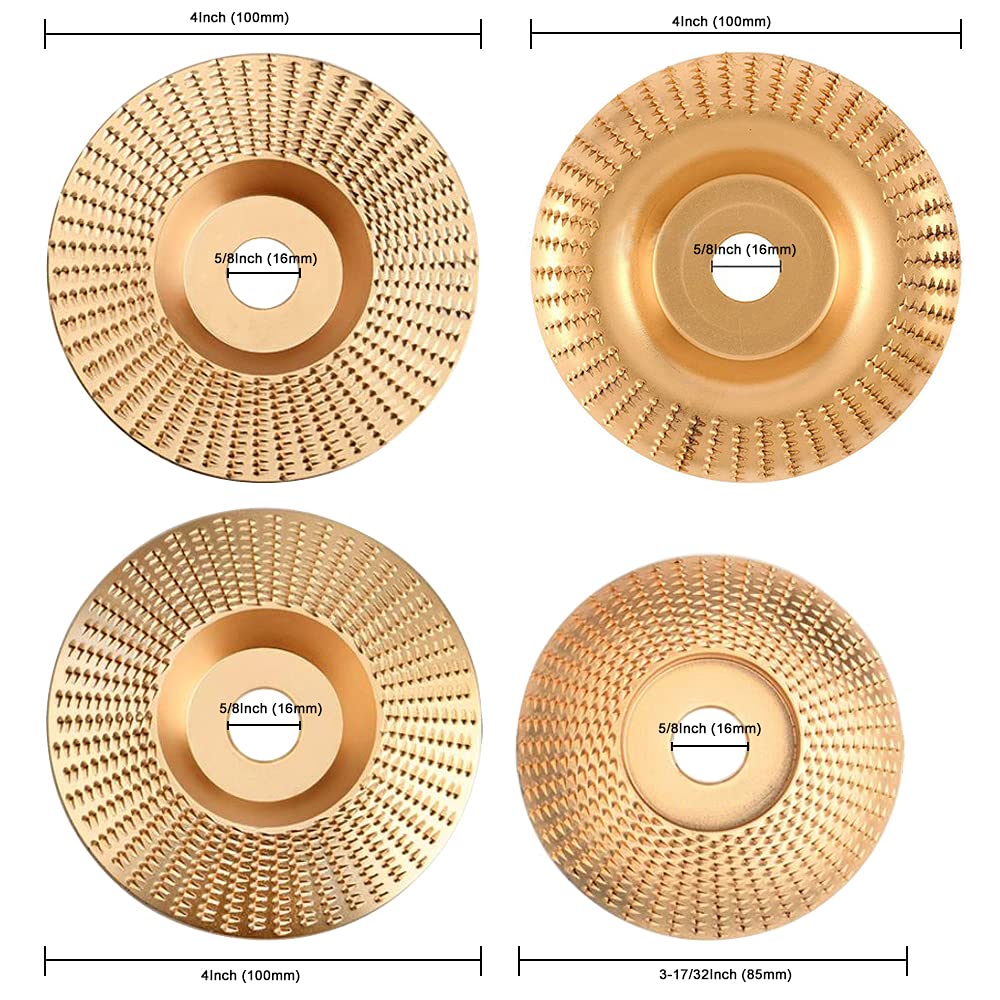 4pcs Tungsten Carbide Grinding Wheel Disc Set for Angle Grinder Q38712