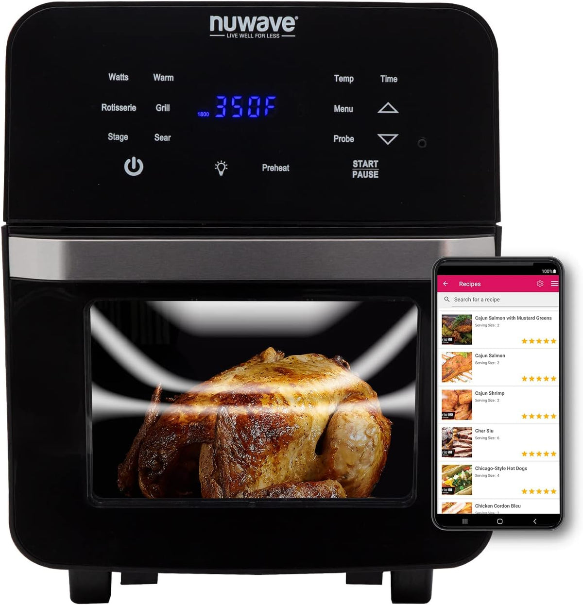 15.5-Qt Air Fryer Smart Oven with Rotisserie and Temperature Probe P969