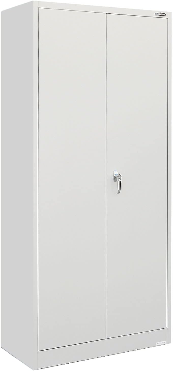 Lockable Steel Storage Cabinet with 2 Doors and 4 Shelves O588