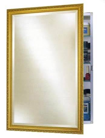 Antique Gold Finish Medicine Cabinet D288217