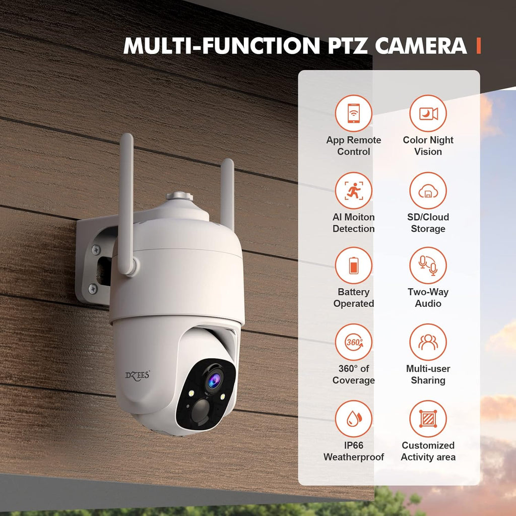 Outdoor Wireless Security Camera with 360 Degrees Viewing X708159