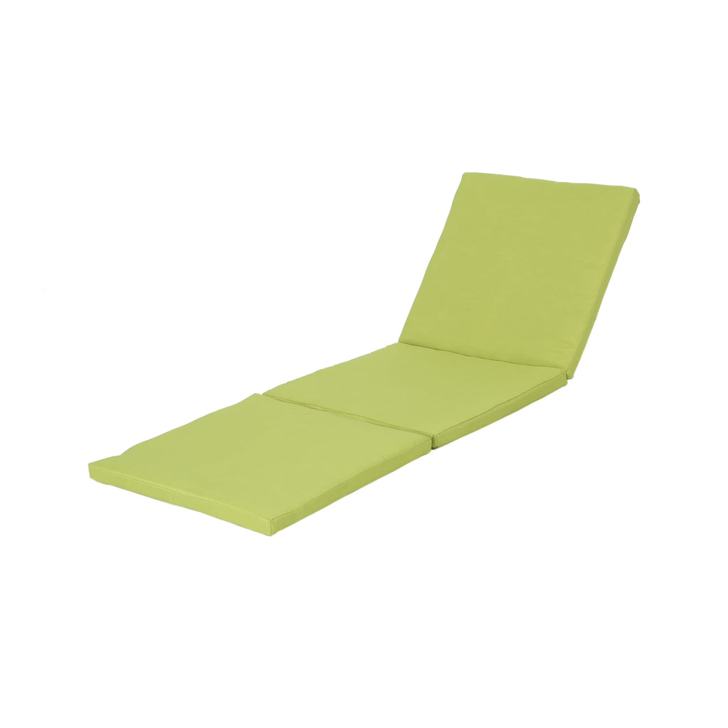 Green Water Resistant Fabric Chaise Lounge Cushion B1595