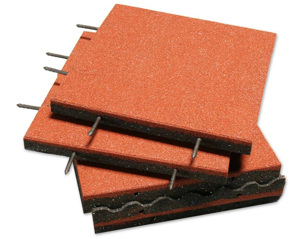 Black Interlocking Playground Tiles, 4 Pack F285