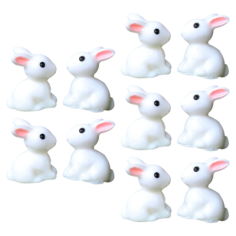 10 Pcs Rabbit Resin Miniature Statue P830048