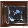 Brown Framed Wall-Mountable Baseball Cap Display Case N9620
