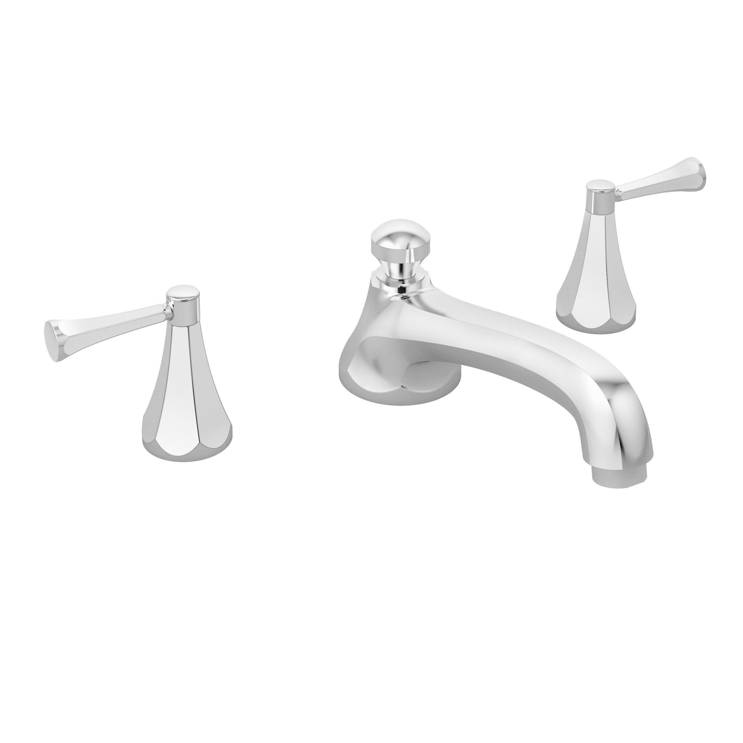 Chrome Double Handle Deck Mount Roman Tub Faucet M81620