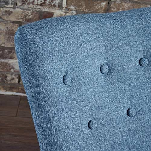 Muted Blue Fabric Rocking Chair D8161